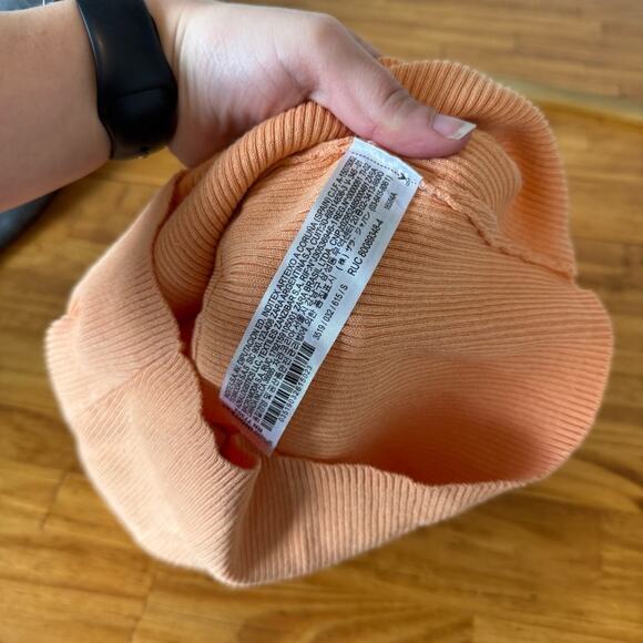Zara Knit Cropped Square Tank Top Orange Cream Size Small - Picture 5 of 6